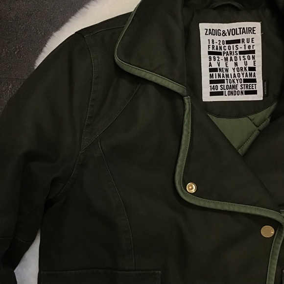 Zadig & Voltaire Kawa Padded Moto Jacket - Picture 12 of 16